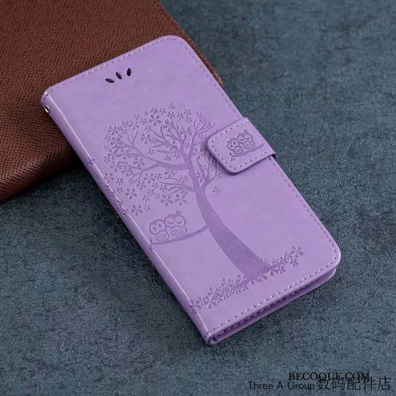 Mi Note 10 Petit Protection Coque De Téléphone Étui Carte Violet