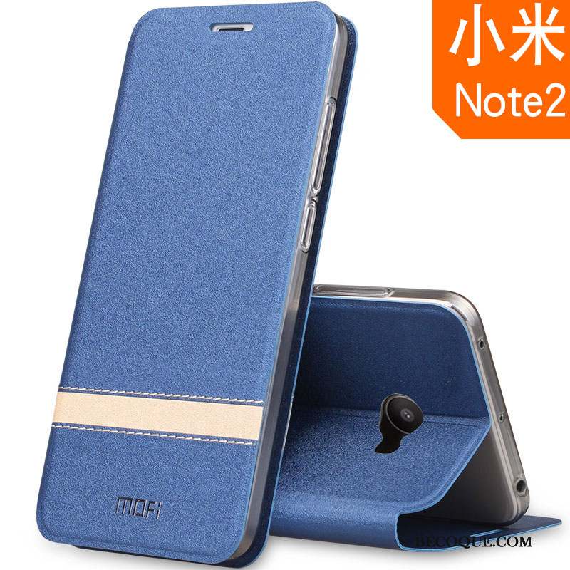 Mi Note 2 Coque Clamshell Protection Rose Étui En Cuir Silicone Incassable