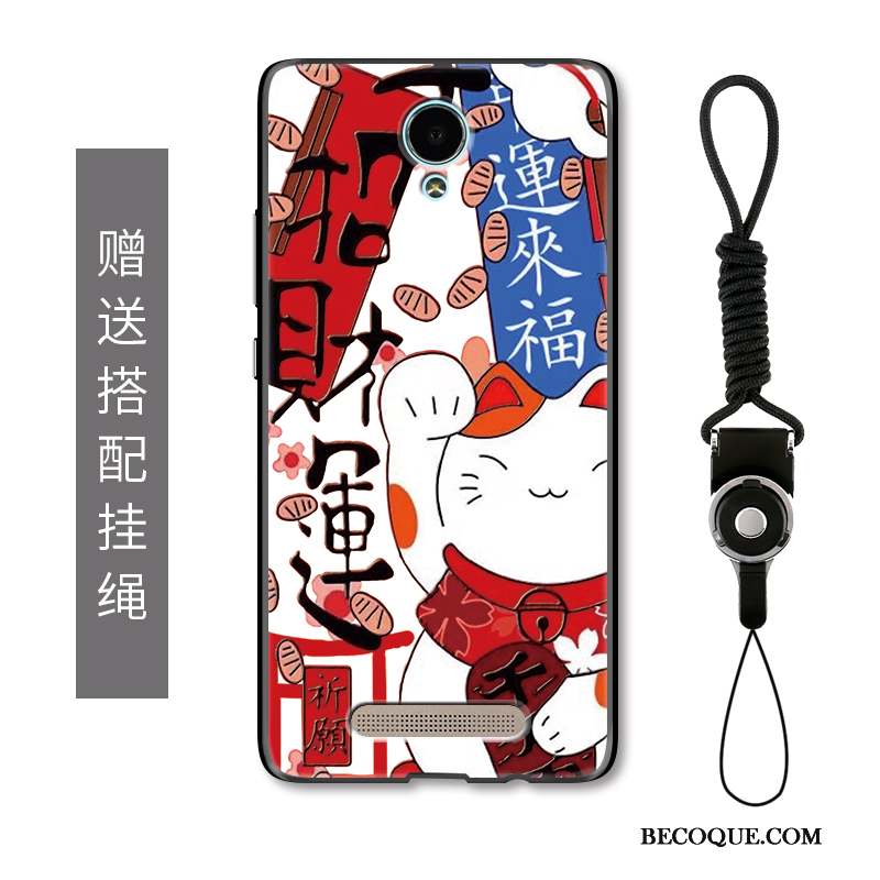 Mi Note 2 Coque De Fête Étui Dessin Animé Rouge Gaufrage Protection