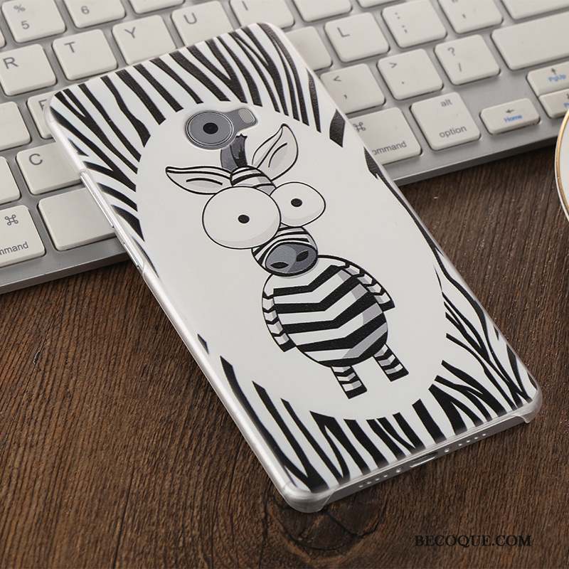 Mi Note 2 Coque Dessin Animé Protection Étui Délavé En Daim Multicolore Bordure