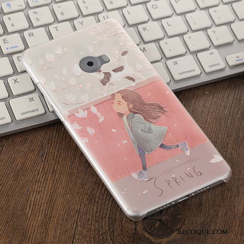 Mi Note 2 Coque Dessin Animé Protection Étui Délavé En Daim Multicolore Bordure