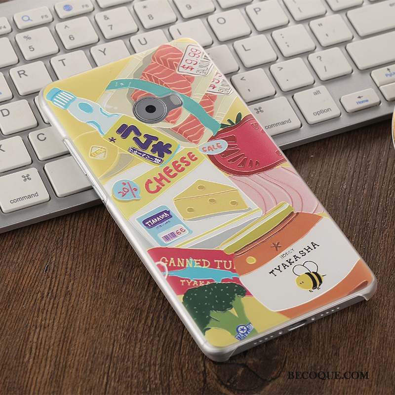 Mi Note 2 Coque Dessin Animé Protection Étui Délavé En Daim Multicolore Bordure