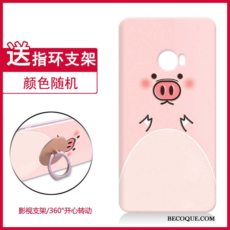 Mi Note 2 Coque Dessin Animé Rose Silicone Tout Compris Téléphone Portable Étui