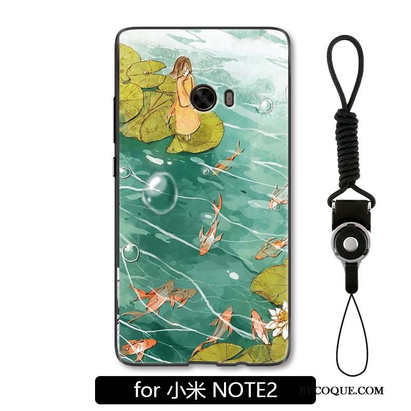 Mi Note 2 Coque Gris Style Chinois Squid Tout Compris Étui Ornements Suspendus