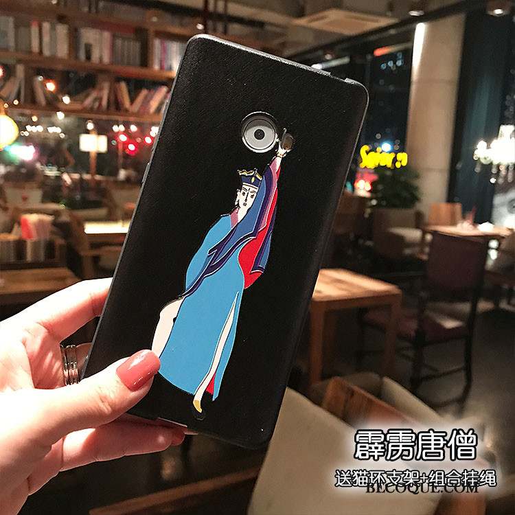 Mi Note 2 Coque Personnalité Noir Petit Silicone Étui Créatif