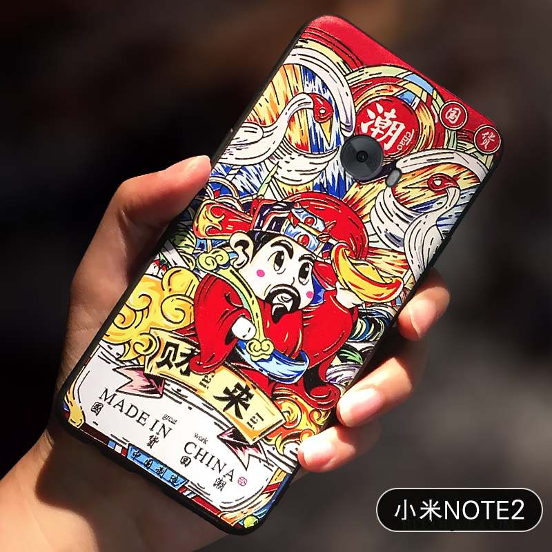 Mi Note 2 Coque Petit Nouveau Chat Protection Étui Rouge