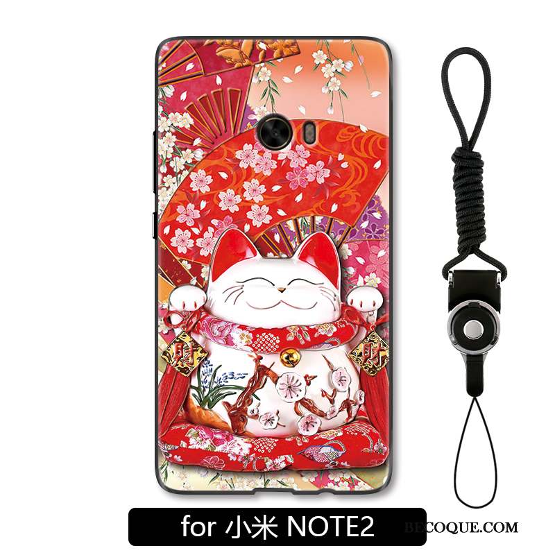 Mi Note 2 Coque Rose Incassable Protection De Fête Créatif Charmant