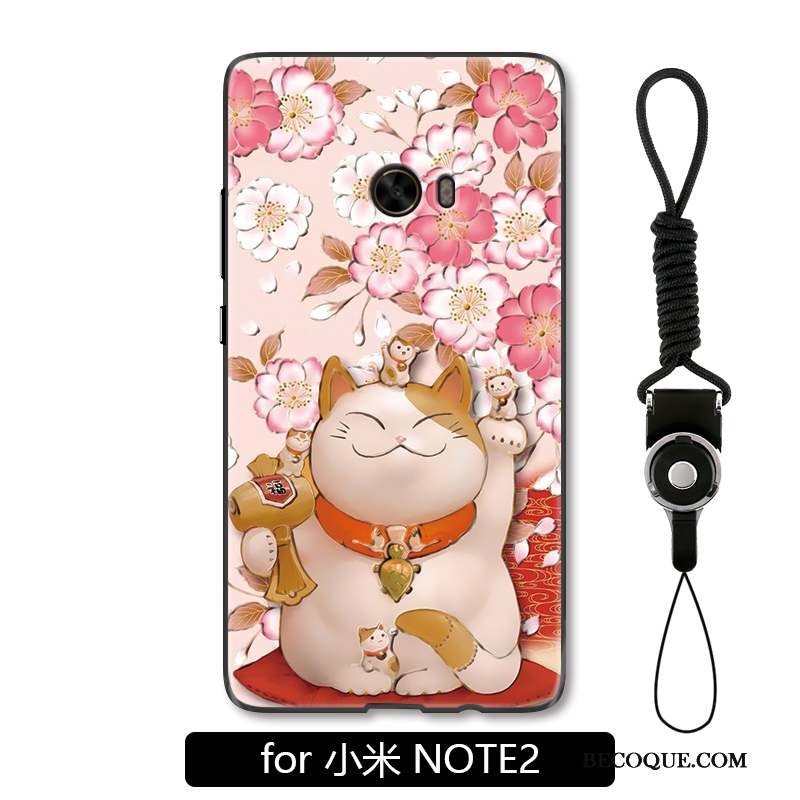 Mi Note 2 Coque Rose Incassable Protection De Fête Créatif Charmant