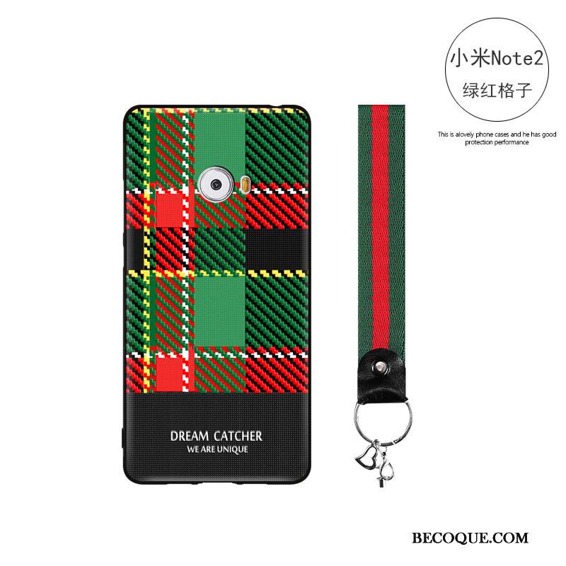 Mi Note 2 Coque Silicone Simple Protection Fluide Doux Tout Compris Plaid