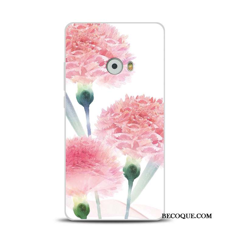 Mi Note 2 Coque Support Fleur De Pêche Rose Fluide Doux Silicone Petit