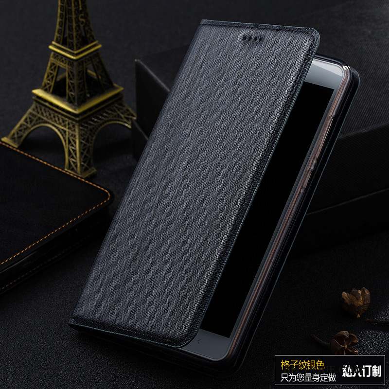 Mi Note 2 Coque Étui En Cuir Petit Protection Plaid Cuir Véritable Housse