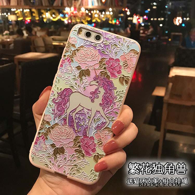 Mi Note 2 Coque Étui Silicone Petit Tout Compris Dessin Animé Rose