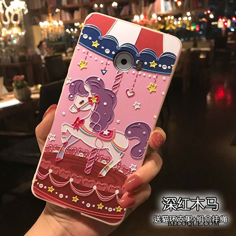 Mi Note 2 Coque Étui Silicone Petit Tout Compris Dessin Animé Rose