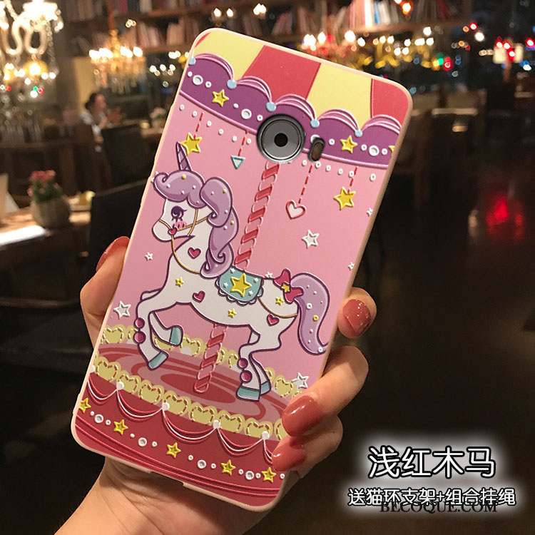 Mi Note 2 Coque Étui Silicone Petit Tout Compris Dessin Animé Rose