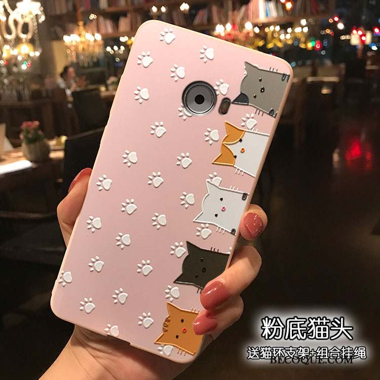 Mi Note 2 Coque Étui Silicone Petit Tout Compris Dessin Animé Rose