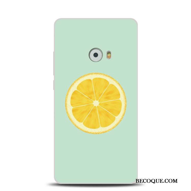 Mi Note 2 Fluide Doux Coque Citron Rose Support Gaufrage