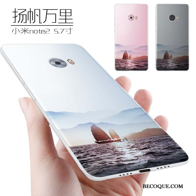 Mi Note 2 Incassable Silicone Petit Coque De Téléphone Créatif Violet