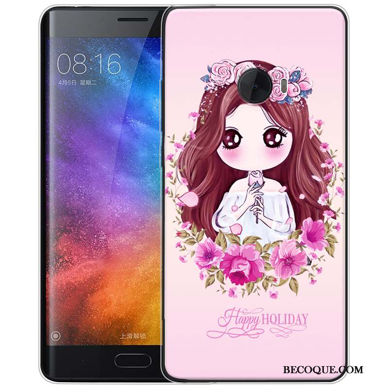 Mi Note 2 Rose Coque De Téléphone Petit Peinture Gaufrage Étui