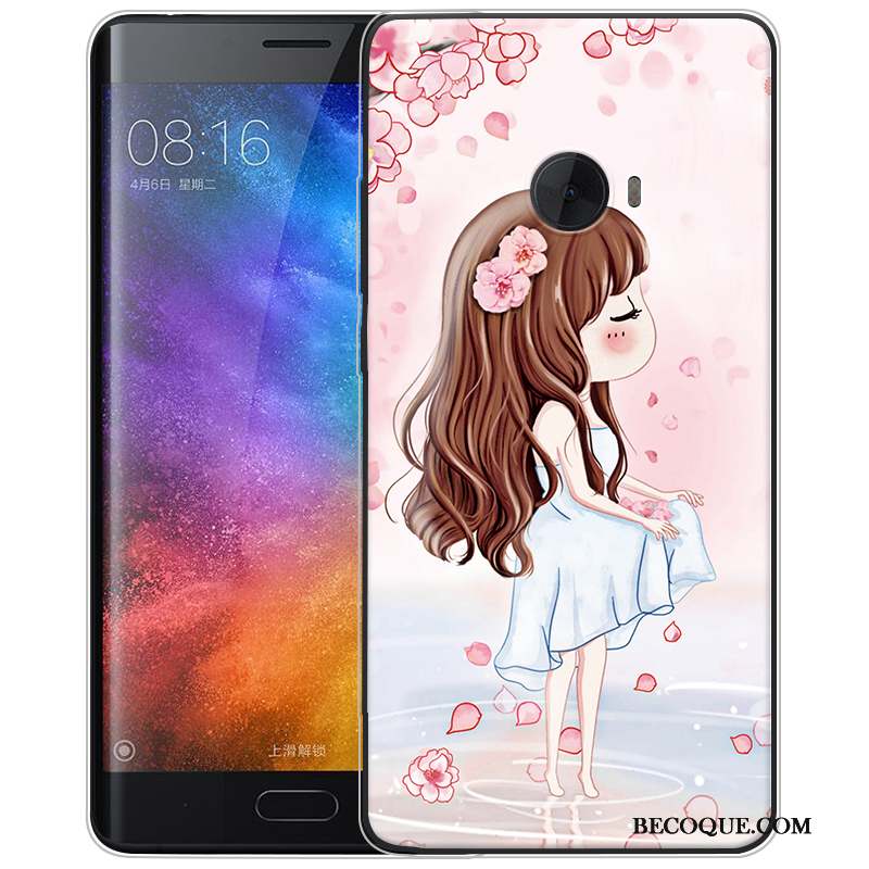 Mi Note 2 Rose Coque De Téléphone Petit Peinture Gaufrage Étui