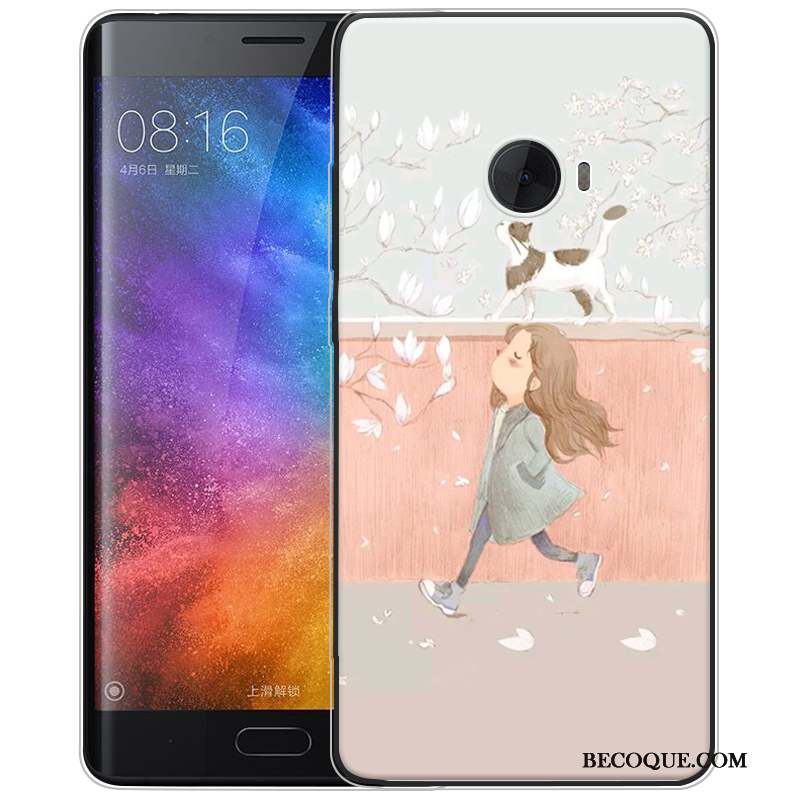 Mi Note 2 Rose Coque De Téléphone Petit Peinture Gaufrage Étui