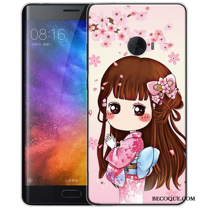 Mi Note 2 Rose Coque De Téléphone Petit Peinture Gaufrage Étui