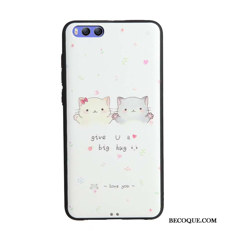 Mi Note 3 Blanc Peinture Fluide Doux Business Coque De Téléphone Dessin Animé