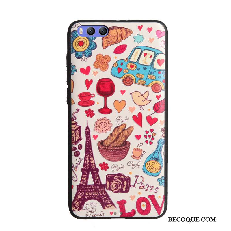 Mi Note 3 Blanc Peinture Fluide Doux Business Coque De Téléphone Dessin Animé