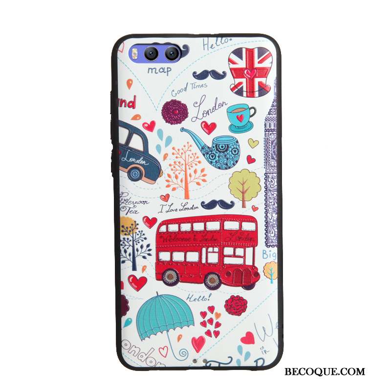 Mi Note 3 Blanc Peinture Fluide Doux Business Coque De Téléphone Dessin Animé