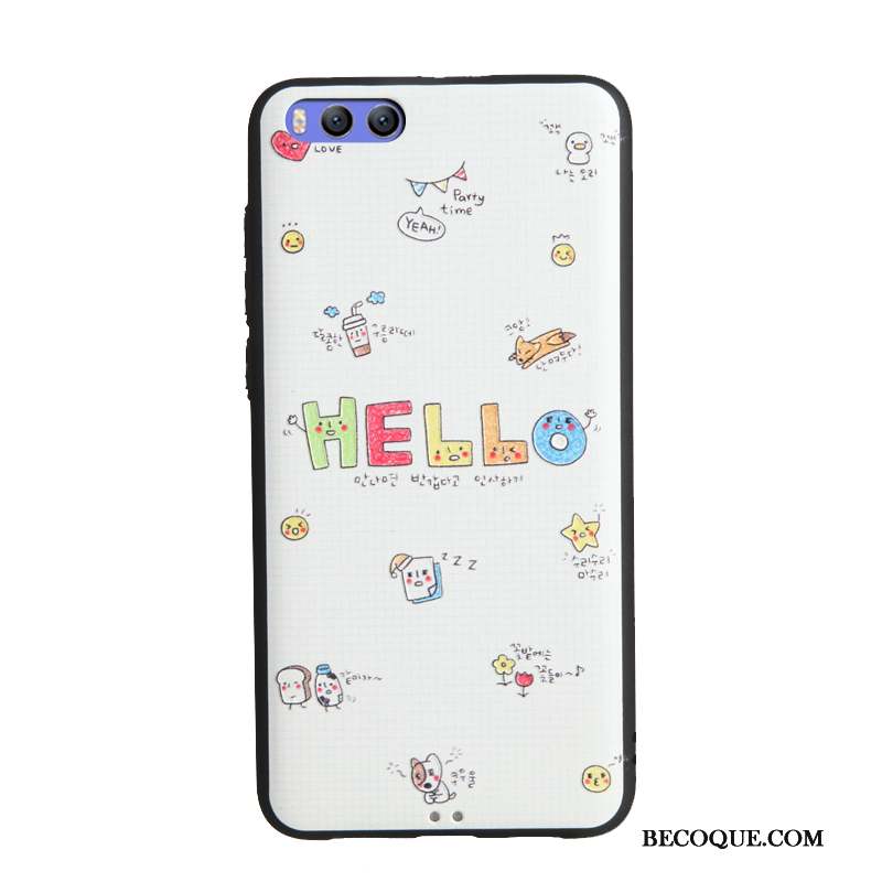 Mi Note 3 Blanc Peinture Fluide Doux Business Coque De Téléphone Dessin Animé