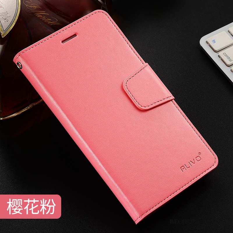 Mi Note 3 Coque Clamshell Étui En Cuir Rouge Fluide Doux Petit