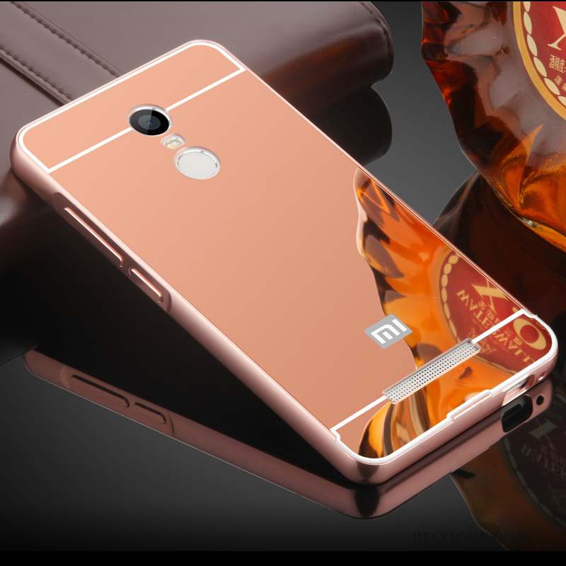 Mi Note 3 Coque De Téléphone Tendance Rouge Métal Tempérer Incassable