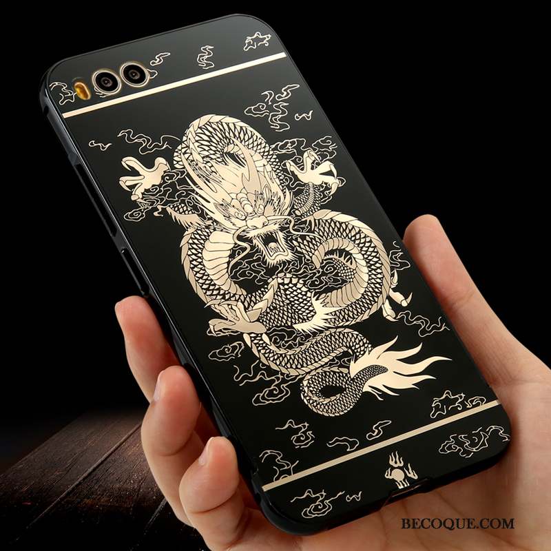 Mi Note 3 Coque Métal Étui Tendance Noir Créatif Petit