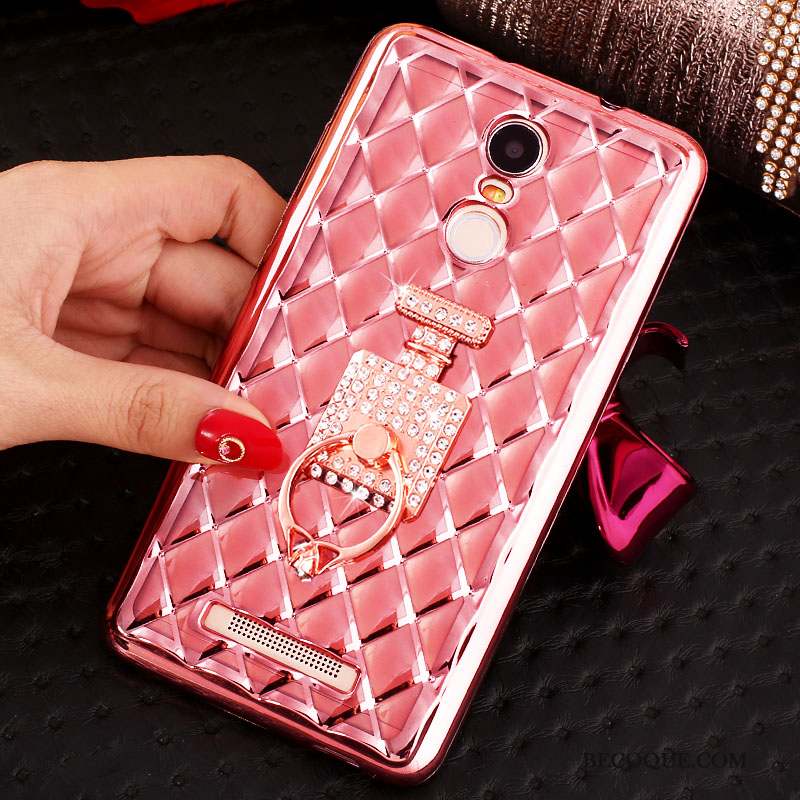 Mi Note 3 Coque Silicone Fluide Doux Or Rouge Étui Petit