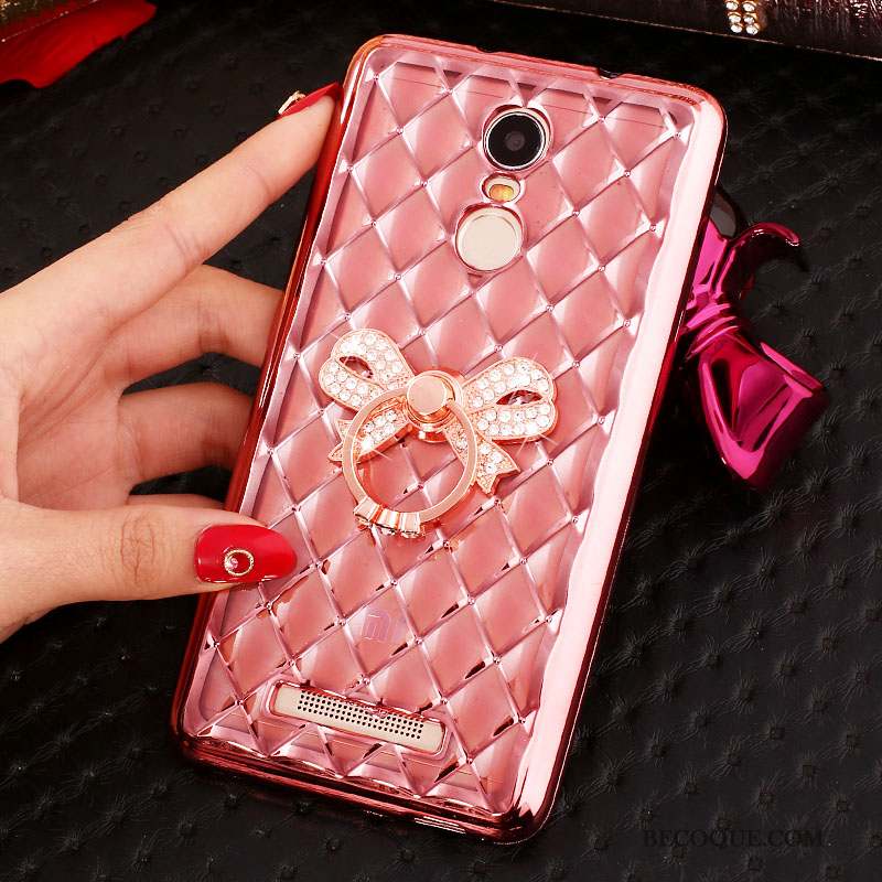 Mi Note 3 Coque Silicone Fluide Doux Or Rouge Étui Petit