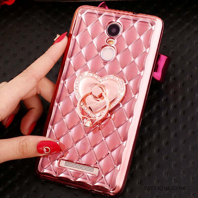 Mi Note 3 Coque Silicone Fluide Doux Or Rouge Étui Petit