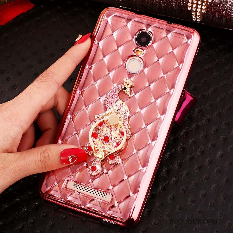 Mi Note 3 Coque Silicone Fluide Doux Or Rouge Étui Petit