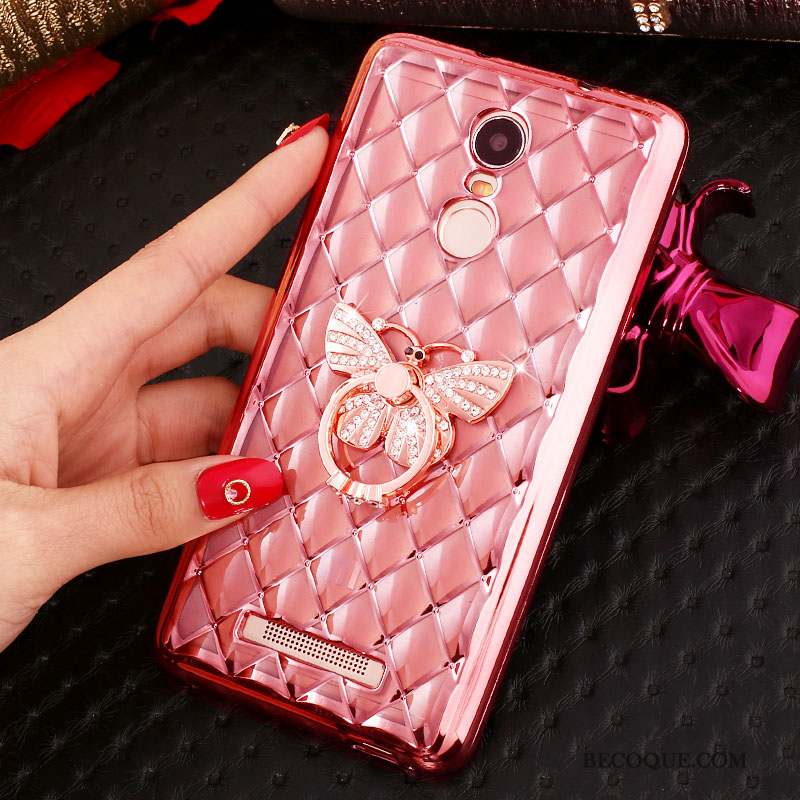 Mi Note 3 Coque Silicone Fluide Doux Or Rouge Étui Petit