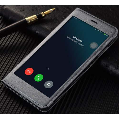 Mi Note 3 Coque Tout Compris Petit Étui En Cuir Incassable Téléphone Portable Clamshell