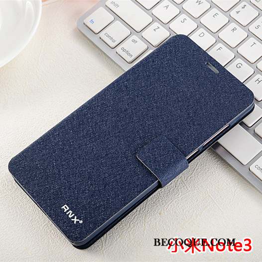 Mi Note 3 Coque Étui En Cuir Housse Incassable Petit Bleu Clair Tout Compris