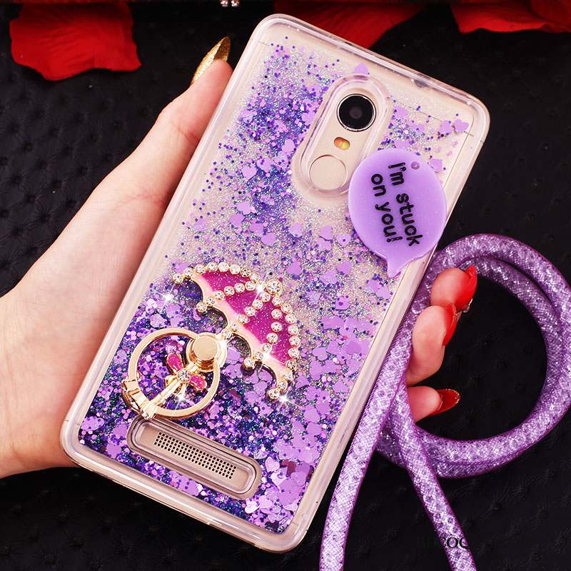 Mi Note 3 Petit Quicksand Incassable Violet Coque De Téléphone Étui