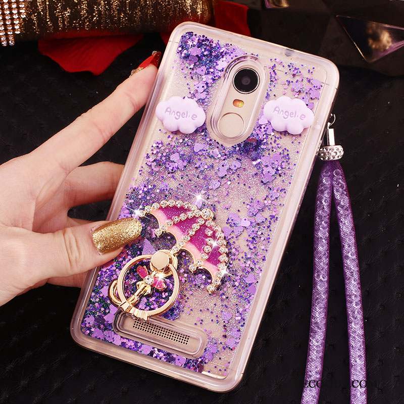 Mi Note 3 Petit Quicksand Incassable Violet Coque De Téléphone Étui