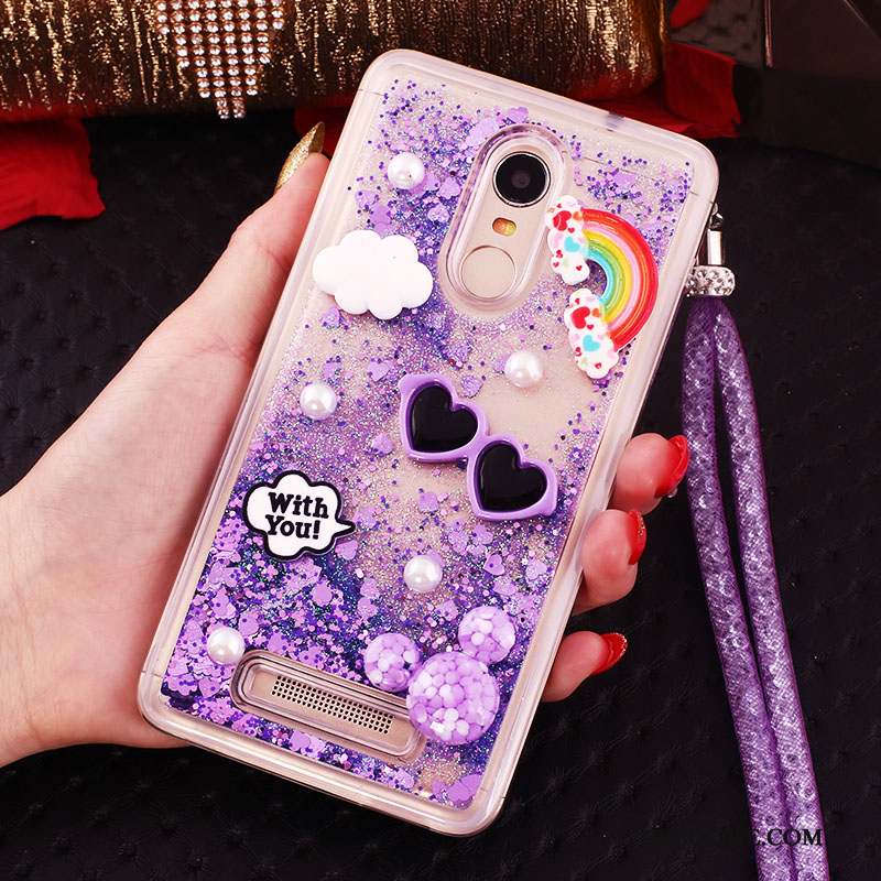 Mi Note 3 Petit Quicksand Incassable Violet Coque De Téléphone Étui
