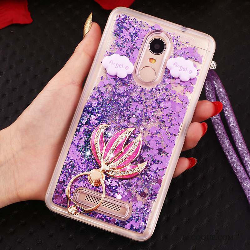 Mi Note 3 Petit Quicksand Incassable Violet Coque De Téléphone Étui