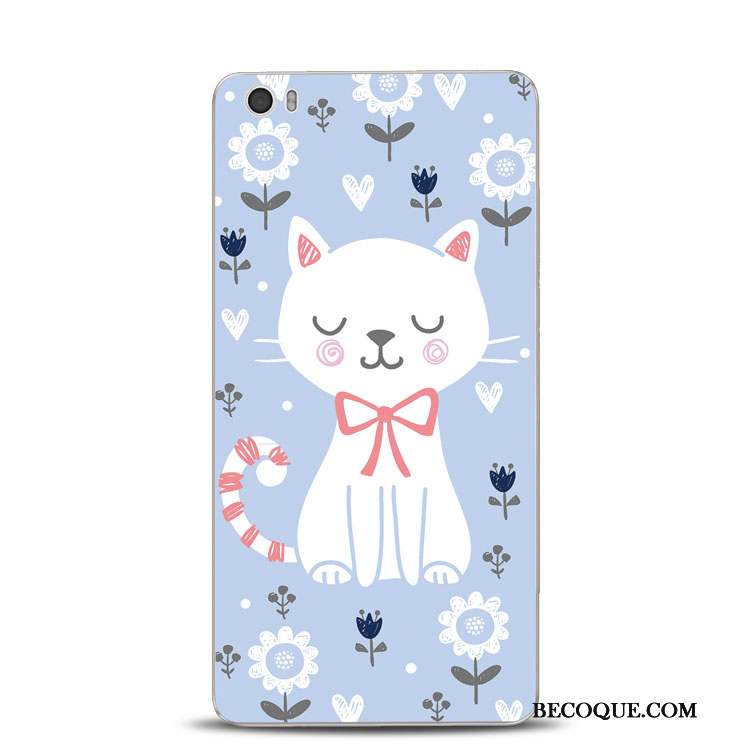 Mi Note Coque Bleu Clair Fluide Doux Gaufrage Silicone Anneau