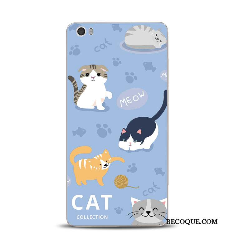 Mi Note Coque Bleu Clair Fluide Doux Gaufrage Silicone Anneau