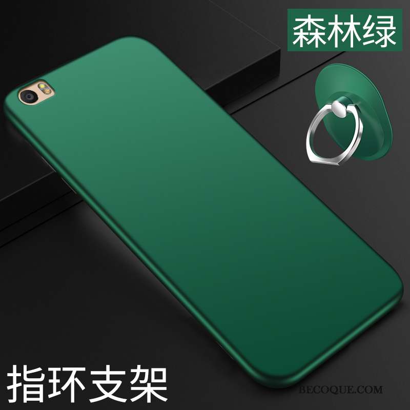 Mi Note Coque Délavé En Daim Étui Anneau Protection Petit Vert