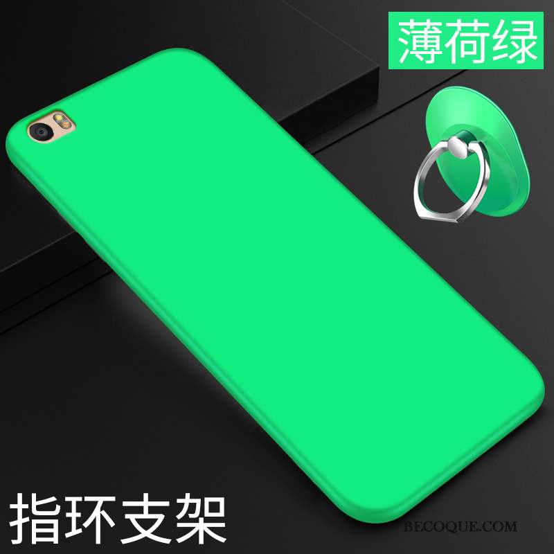 Mi Note Coque Délavé En Daim Étui Anneau Protection Petit Vert