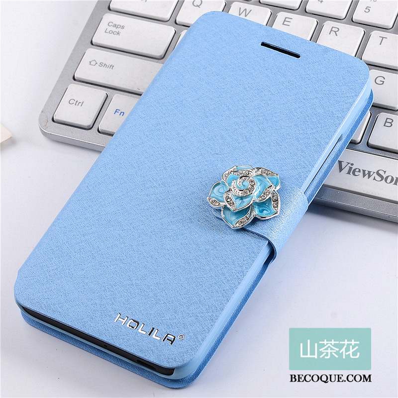 Mi Note Coque Housse Bleu Clair Étui En Cuir Petit Protection Téléphone Portable