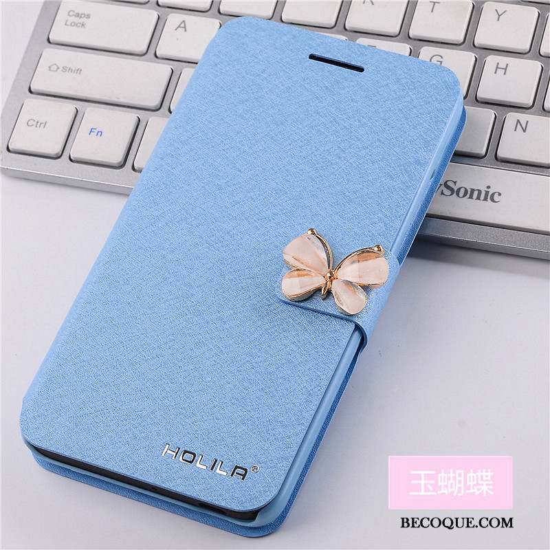 Mi Note Coque Housse Bleu Clair Étui En Cuir Petit Protection Téléphone Portable