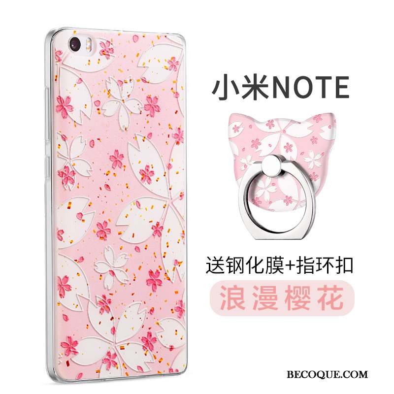 Mi Note Coque Rose Silicone Petit Tendance Incassable Fluide Doux